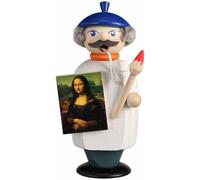 Figurine de fumeur artiste, hauteur 14 cm, Erzgebirge originale .. SV 12261 neuf