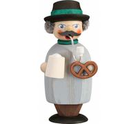 Figurine de fumeur bavaroise, hauteur 14 cm, Erzgebirge originale de Seiffene...