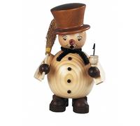 Figurine de fumeur Bonhomme de neige, hauteur 14 cm, Erzgebirge .. MU 16028 neuf