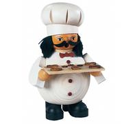 Figurine de fumeur boulanger, hauteur 14 cm, Erzgebirge original.. MU 16064 neuf