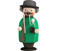 Figurine de fumeur chasseur, hauteur 14 cm, Erzgebirge originale.. SV 12253 neuf