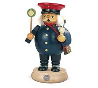 Figurine de Fumeur cheminot, Hauteur 17 cm, Erzgebirge Originale de Muller Seiffen