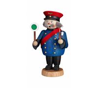 Figurine de fumeur cheminot, hauteur 19 cm, Erzgebirge originale de Seiffener...