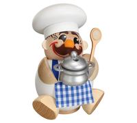 Figurine de fumeur cuisinier, hauteur 12 cm, Erzgebirge originale de Seiffene...