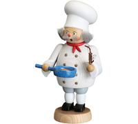 Figurine de fumeur cuisinier, hauteur 21 cm, Erzgebirge original.. SV 12657 neuf