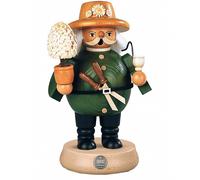 Figurine de fumeur jardinier, hauteur 18 cm, Erzgebirge original.. MU 16168 neuf