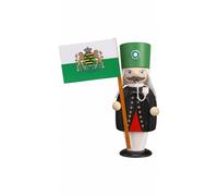 Figurine de fumeur mineur, hauteur 16 cm, Erzgebirge originale de Seiffener V...