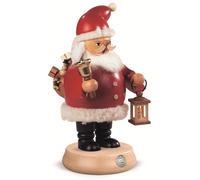 Figurine de fumeur Père Noël, hauteur 20 cm, Erzgebirge original.. MU 16132 neuf