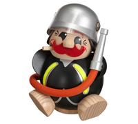Figurine de fumeur pompier, hauteur 12 cm, Erzgebirge originale de Seiffener ...