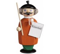 Figurine de fumeur professeur, hauteur 14 cm, Erzgebirge originale de Seiffen...