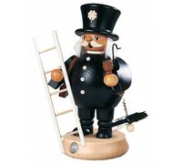 Figurine de fumeur ramoneur, hauteur 19 cm, Erzgebirge originale de Muller Se...
