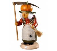 Figurine de fumeur Sorcière de Halloween avec potiron, hauteur 2.. MU 16647 neuf