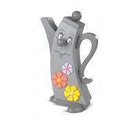 Figurine de fumeur théière moderne, hauteur 21 cm, Erzgebirge or.. MU 16578 neuf