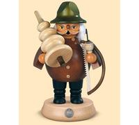 Figurine de fumeur Travailleur forestier, hauteur 18 cm, Erzgebirge originale...