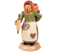 Figurine de fumeur vendeuse de pain d'épice, hauteur 25 cm, Erzg.. MU 16645 neuf
