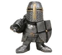 Figurine de garde de nain en résine pour décoration de jardin et d'intérieur, art médiéval fait à la main (W137)