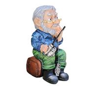 Figurine de geezer artificielle pour décoration de jardin pour aquarium, terrarium, cachette de crevettes, ornements de jardin et statues