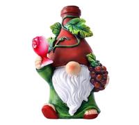 Figurine de GNOME - Ornements de Gnomes de vin, Statue de Nain de vin Rouge | Sculpture de GNOME en résine polie et Amusante avec des détails vifs, décoration sur Le thème du vin, Figurines de Gnomes