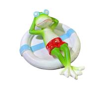 Figurine de grenouille de jardin - Figurines réalistes en résine pour étang et aquarium - Figurine animale décorative pour piscine, maison et véranda extérieure dans la décoration de jardin