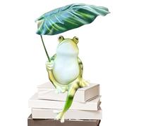 Figurine de grenouille : décoration de jardin. La statue de la grenouille est fabriquée en bois du propriétaire magnifiquement traité, et peut résister à des conditions météorologiques difficiles
