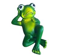 Figurine de grenouille, figurine animale décorative, figurines décoratives mignonnes en résine, statue de paysage artisanale, décoration pour la maison