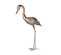 Figurine de grues en fer vintage - Décoration d'extérieur pour jardin, cour, décoration d'œuvres d'art - Statue d'oiseau à tête basse