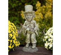 Figurine de jardin Chapelier fou | Statue décorative en résine lourde Alice au pays des merveilles