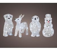 Figurine de jardin décorative Lumineo 491031 Animaux de Noël 17 x 12 x 23 cm