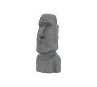 Sculpture statue pierre moulée lave gris île de Pâques figurine déco jardin