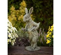Figurine de jardin Lapin blanc | Alice au pays des merveilles en résine lourde décoration d'intérieur statue