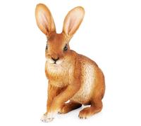 Figurine de jardin lapin - ProGarden - 21x11x27,5 cm - Pierre synthétique - Aspect réaliste - Résistante aux intempéries