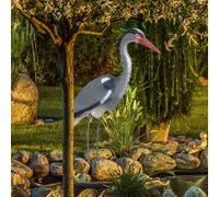Figurine De Jardin Poisson-Pêcheur Harms, Statue D’Oiseau Grise Noire, 70,5 Cm