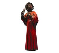 Figurine de jazz: chanteuse 17 cm, robe rouge