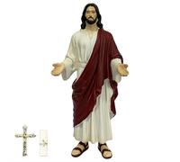 Figurine de Jésus Christ édition limitée à l'échelle 1/6, statue de Jésus en résine peinte à la main avec bras ouverts, figurine de saint religieux pour décoration d'intérieur chrétienne, autel de