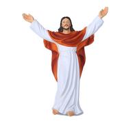 Figurine de Jésus-Christ, figurine de Jésus en résine réaliste, pendentif fixe à porter à la main, statue de Christus pour étagère, salle de bain, bibliothèque, chambre, table de chevet, cadeau festif