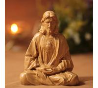Figurine de Jésus - Statue sacrée de Jésus en méditation | Statue de Jésus Christ - Figurines catholiques | Figurines catholiques | Décoration d'église réaliste pour la maison, décoration d'église