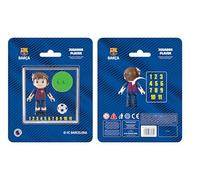 Figurine De Joueur du FC Barcelone 4 cm, avec 13 Points D’Articulation, Cheveux Courts Châtains, Inclut des Autocollants Personnalisables, Cadeau pour Enfants +7 Ans - Neko Brands