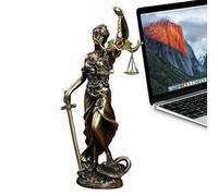 Figurine de la déesse de la justice - Statue en résine grecque, affichage sur le thème juridique | Décoration d'équilibre juridique avec peignoir et symbolisme pour bureau d'avocat, configuration de