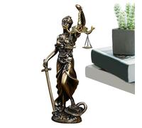 Figurine de la déesse de la justice - Statue en résine grecque, affichage sur le thème juridique | Décoration d'équilibre juridique avec peignoir et symbolisme pour bureau d'avocat, configuration de