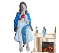 Figurine de la Mère bénie - Sculpture religieuse détaillée, statue d' chrétien classique | Accent intérieur du Sacré-Cœur, art de la divinité féminine gracieuse, iconographie catholique tradition