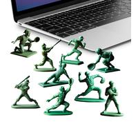Figurine de lanceur de joueur ďe baseball - Ensemble đe 9 statues d́e bureau vertes imprimées d̄e 5,1 cm, collection dé soldats classiques | Figurine ďé baseball, lanceur, receveur, joueur đé , o