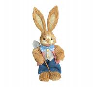 Figurine De Lapin De Paques Debout En Paille