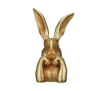 Figurine de lapin doré - Sculpture de lapin métallique, adorable ornement de table de printemps | Accent de pièce maîtresse d'animal festif, décoration de cheminée d'étagère moderne de pour le ma