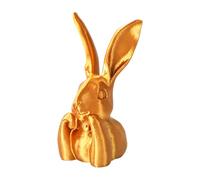 Figurine de Lapin doré Statuette d'animal de collection imprimée en 3D | Figurine de collection imprimée en 3D pour Décoration Intérieure Chambre Couloir Bureau Table Étagère