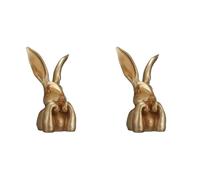 Figurine de lapin dorée - Décoration de printemps - Point central de table pour la maison - Cadeau de fête