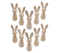 Figurine de lapin en bois vierge de Pâques | Figurines d'animaux - Peinture inachevée Figurines de lapin miniatures de Pâques - Pour projets de vacances, décoration d'intérieur, bureau, chambre à