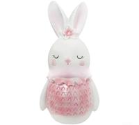 Figurine de lapin en résine pour Pâques et toute l'année avec des lignes épurées et une présence silencieuse dans un environnement de vie ou de travail (poudre)