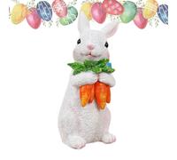 Figurine De Lapin - Figurine De Lapin Décorative, Résine Légère Et , Pièce D'art Fabriquée À La Main, Conception Artisanale Réaliste | Pour Jardin, Maison, Cour, Pelouse, Patio, Décoration De T