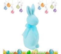 Figurine de lapin - Jolie statue d'animal en peluche, décoration de chambre de ferme avec finition texturée douce au toucher, fonction d'amélioration du charme saisonnier, idéale pour les tables de