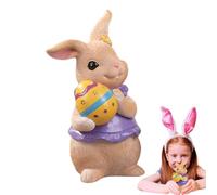 Figurine de lapin, statue de lapin, Figurines d’animaux de ferme de lapin de Pâques, Statue de lapin de pâques mignonne, décoration de printemps pour la maison, améliore l'atmosphère Festive pour cent